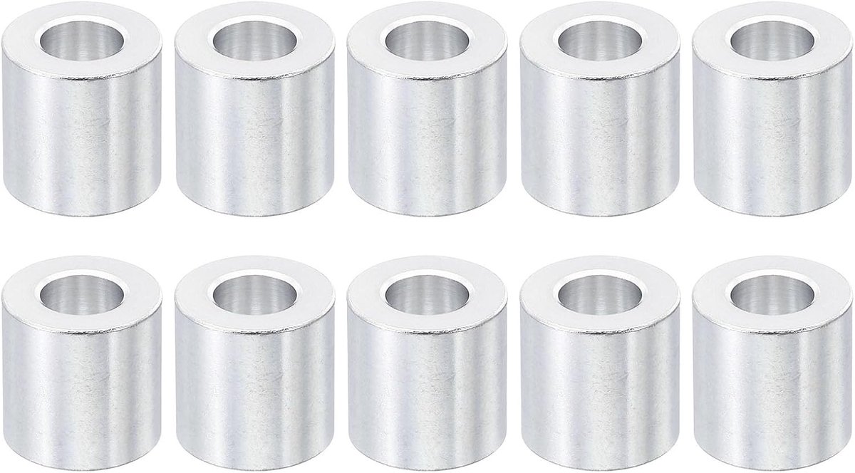 M8 Aluminium Spacers, 10 Stks Metalen Spacer Aluminium 8.2mm ID x 16mm OD x 16mm L Aluminium Spacer Schroef Standoff Ronde voor 5/16 "of M8 Schroefbouten