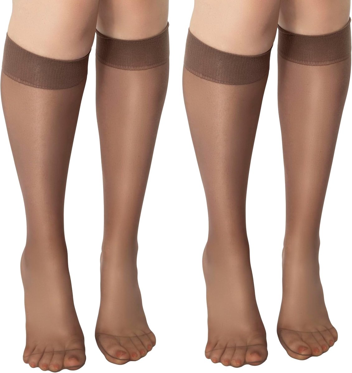 Kniekousen, 15 denier, ademende en chique boho-stijl, universele maat, gemaakt in Italië, perfect voor alle gelegenheden