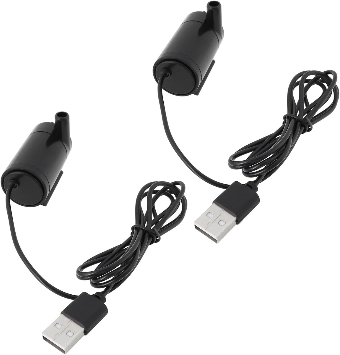 2 stks DC 3-5V 1A Mini Wasserpumpe USB Micro Dompelpomp Pvc Tubing voor Aquarium Vijver Fontein Aquarium Tuin Zwart