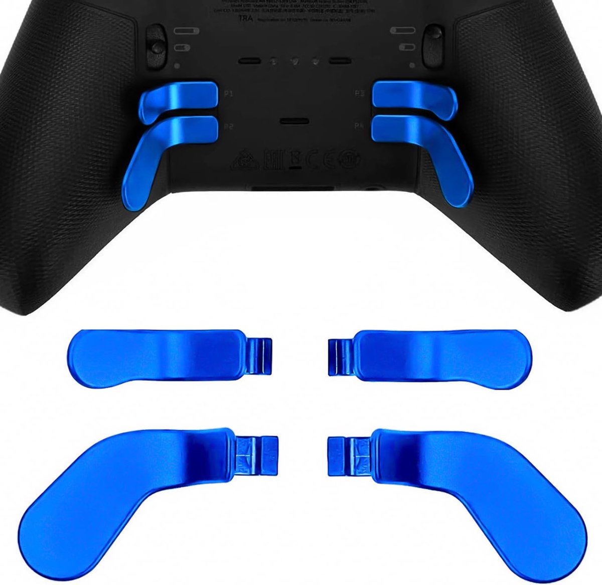 Vervanging Terug Paddles 4 stks Metalen Rvs Trigger Sloten voor Xbox Een Elite Controller Serie 2 Xbox Een Elite Terug Knoppen Accessoires Blauw