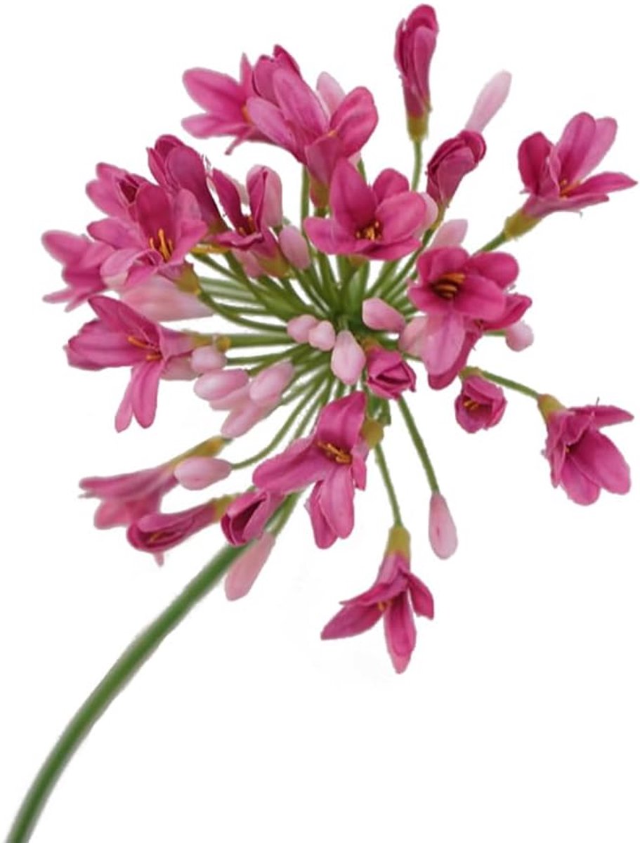 Kunstbloemen 3 STKS Afrikaanse agapanthus nep zijden roos voor bruiloft centerpieces (roze)