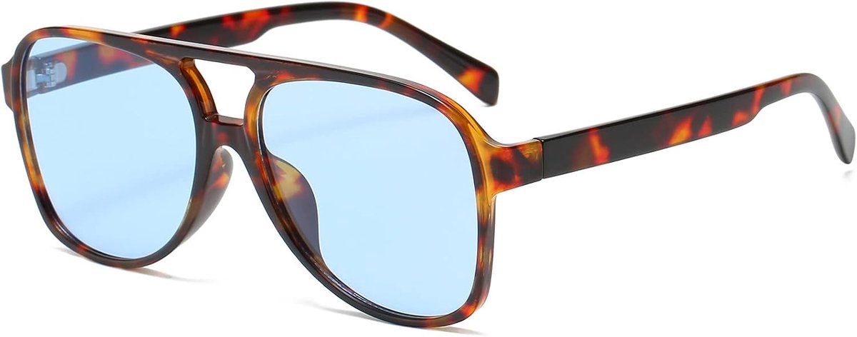 retro zonnebril geel getinte bril oversized oversized zonnebril voor dames heren