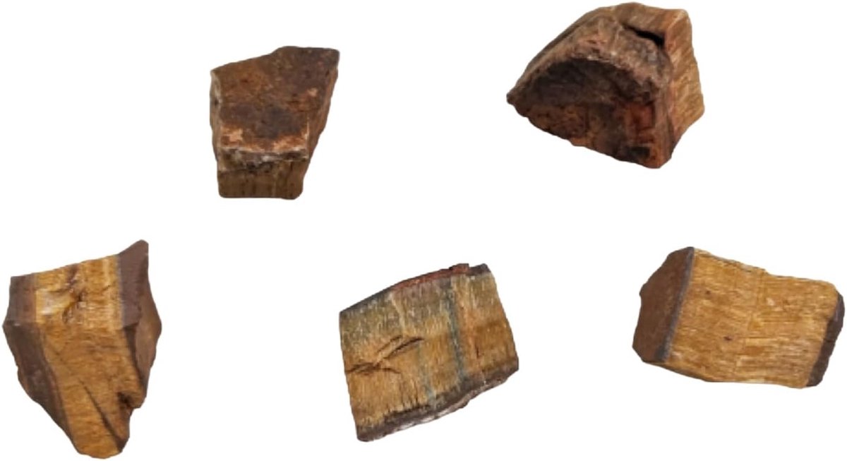 tijgeroogsteen, 20 tot 30 mm, 5 stuks, tijgeroog in ruwe bescherming, natuurlijk tijgeroogkristal voor het maken van sieraden (tijgeroog, 5)