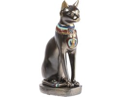 lachineuse - Egyptisch kattenbeeld Bastet 30 cm - groot kattenbeeld - godin van Egypte - beeldje Egyptische decoratie - figuur Egyptisch object - Egyptische buste - origineel cadeau-idee decoratie