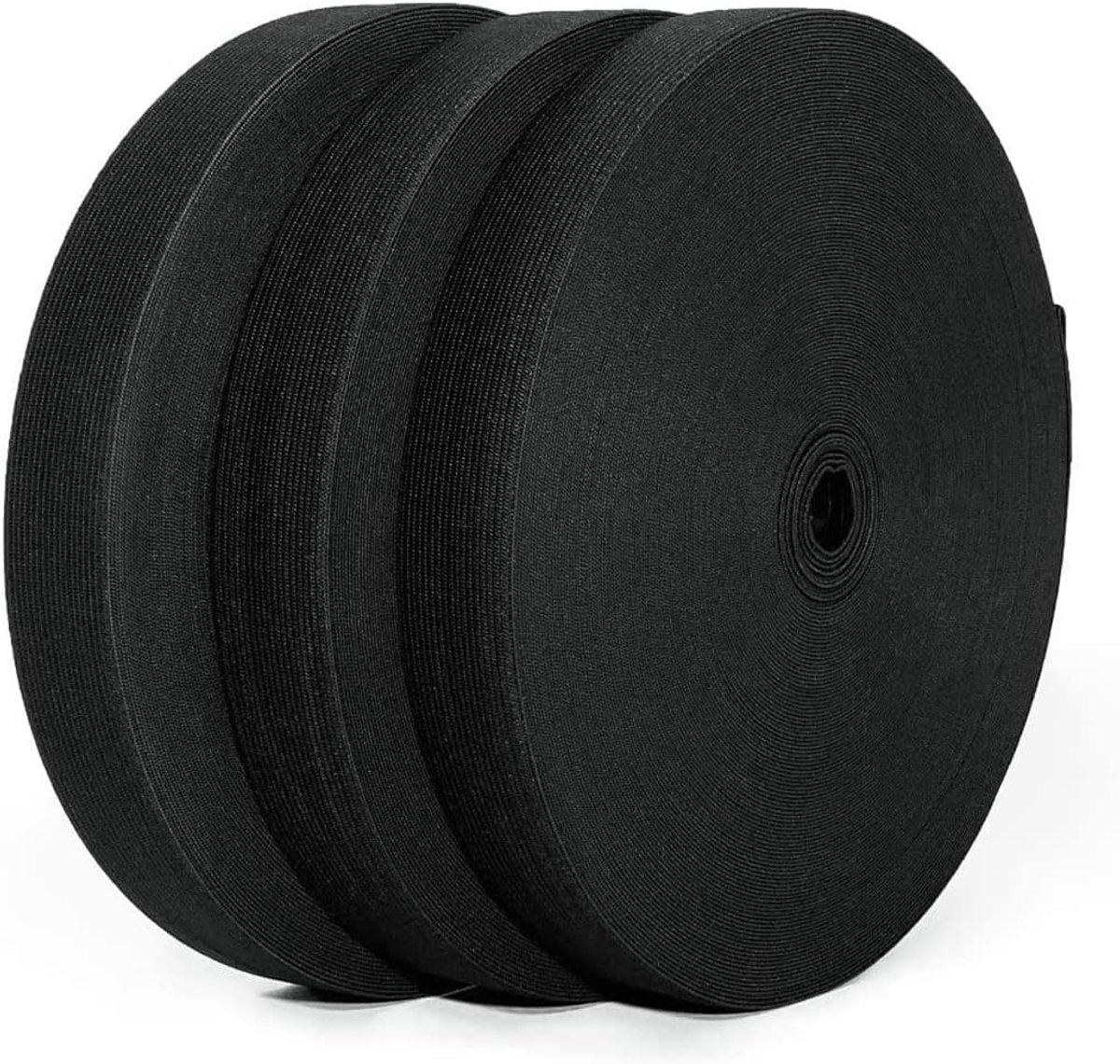 25 meter elastiek om te naaien, kies kleur en dikte, elastiek om te naaien, elastisch voor kleding en knutselen, naaigeriem, wit of zwart, 30 mm