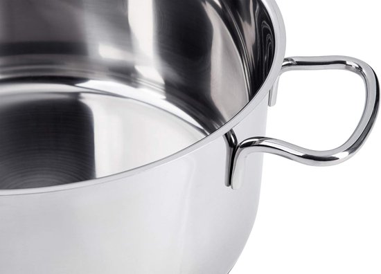 Vleespan Mercurius (pan Ø 20 cm) 2,5 liter kookpan van roestvrij staal met literschaal — afbeelding 2