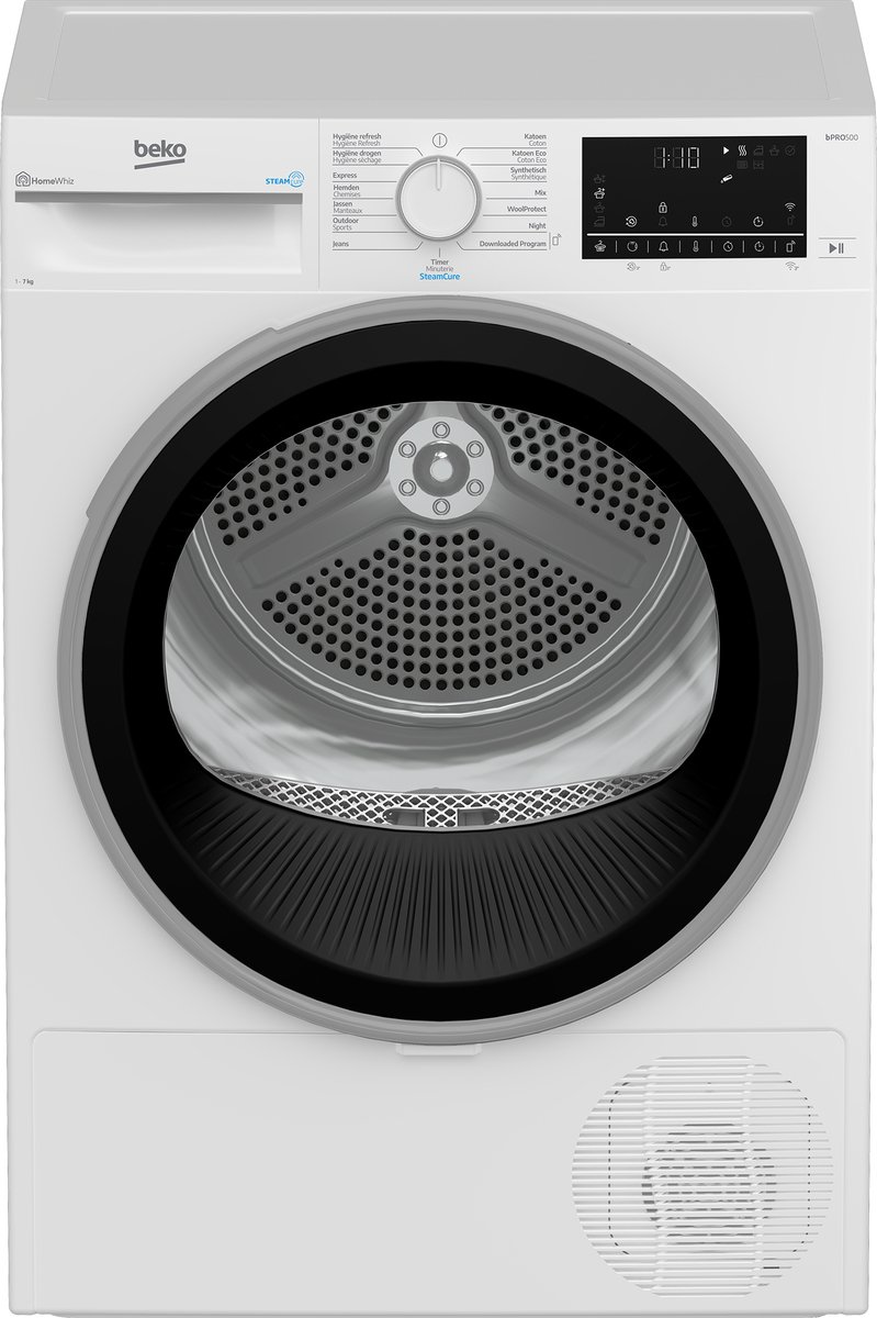 Beko B5T4724W Wasdroger - Warmtepompdroger - 7kg - Energielabel B - Nieuwste model 2026 Wit
