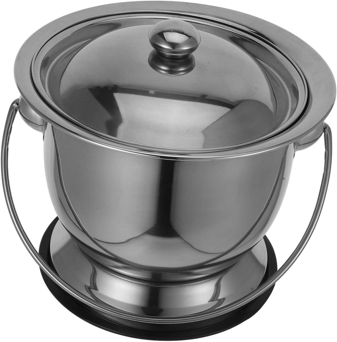 Urinoir Bedpan - Pee Pot - Dagelijkse Zorg - Roestvrij Staal - 25 x 25 x 21 cm - Zilver