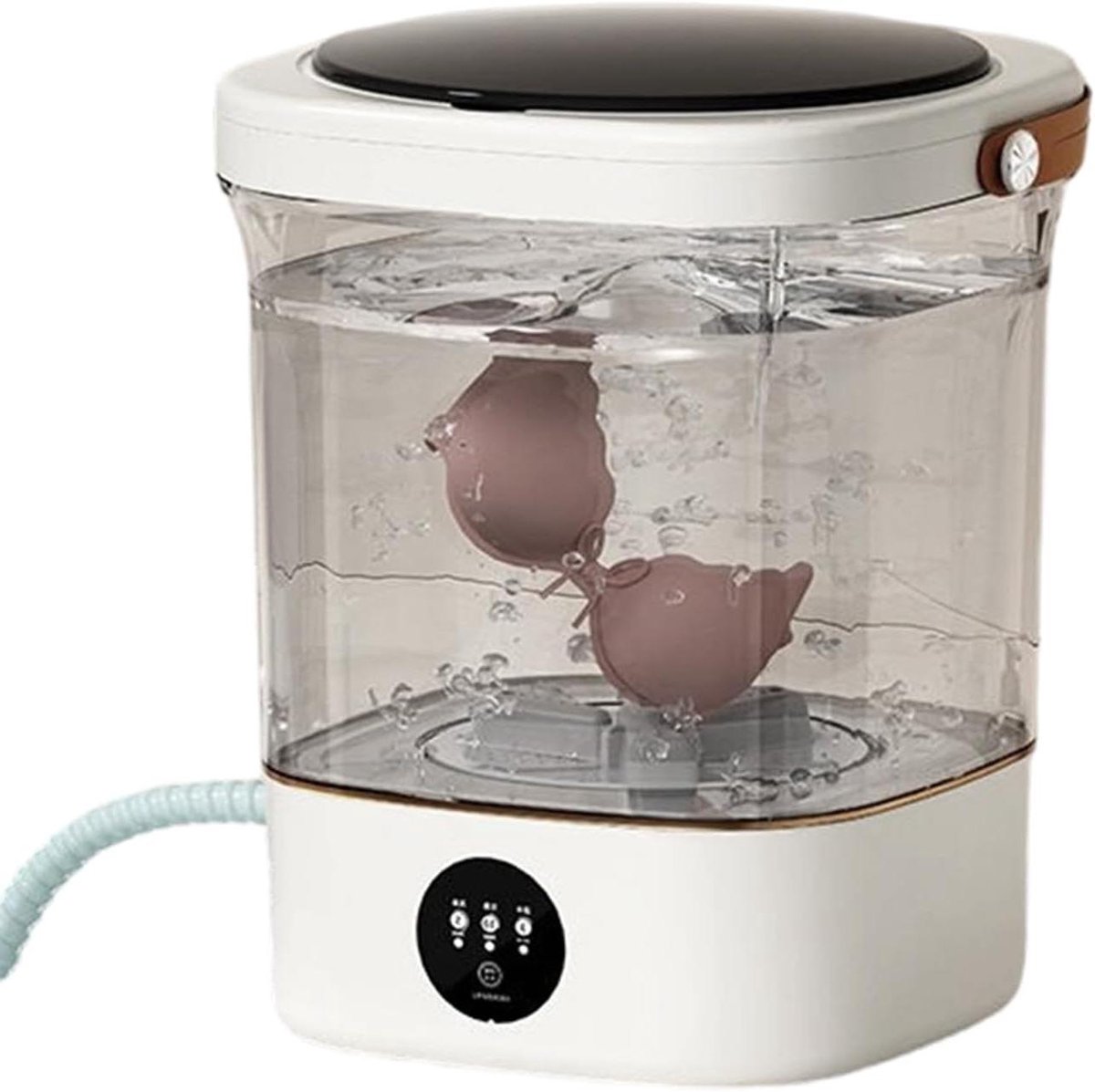 Mini Wasmachine Draagbare Wasmachine Ondergoed Wassen Opvouwbaar Ontwerp 12L Wit