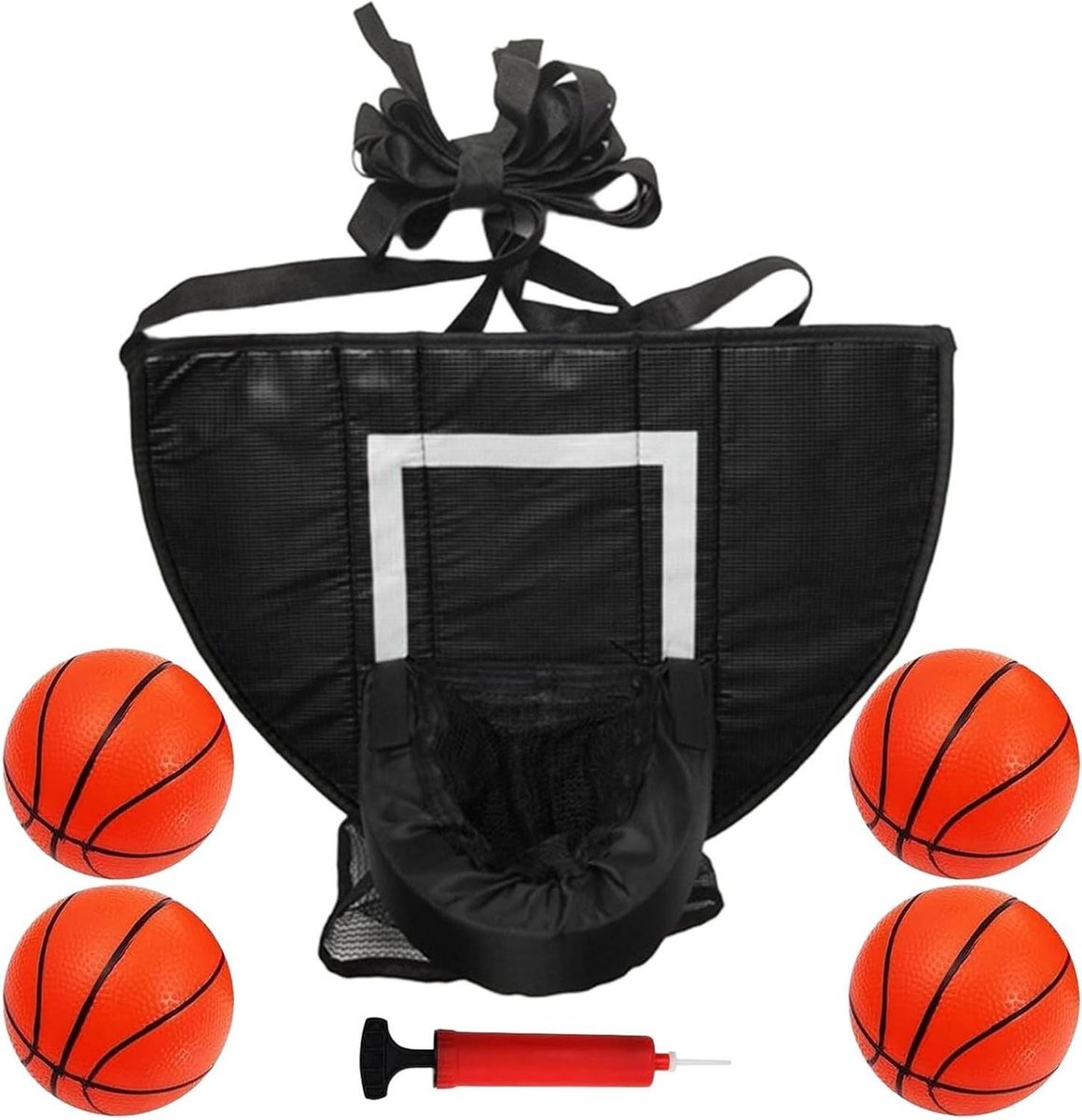 Trampoline Basketbal Hoepel - Trampoline Accessoire - Buiten Spelen - Gebogen Frame Ontwerp - 175 x 1379 x 78 cm