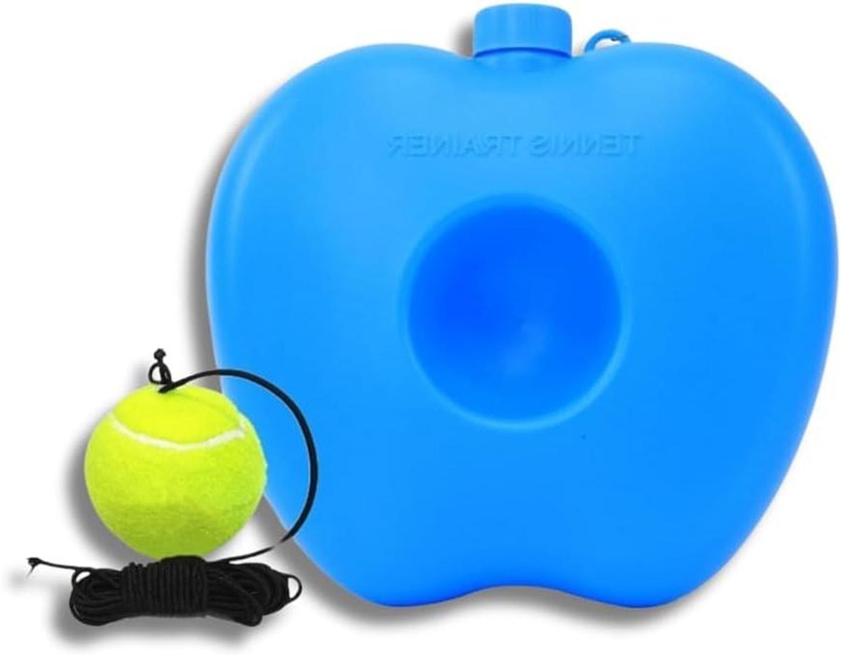 Tennistrainer met Touw - Oefenapparaat Tennisbal - Tennisvaardigheden Verbeteren - Zonder Partner of Veld - 36 m Touw - Hemelsblauw