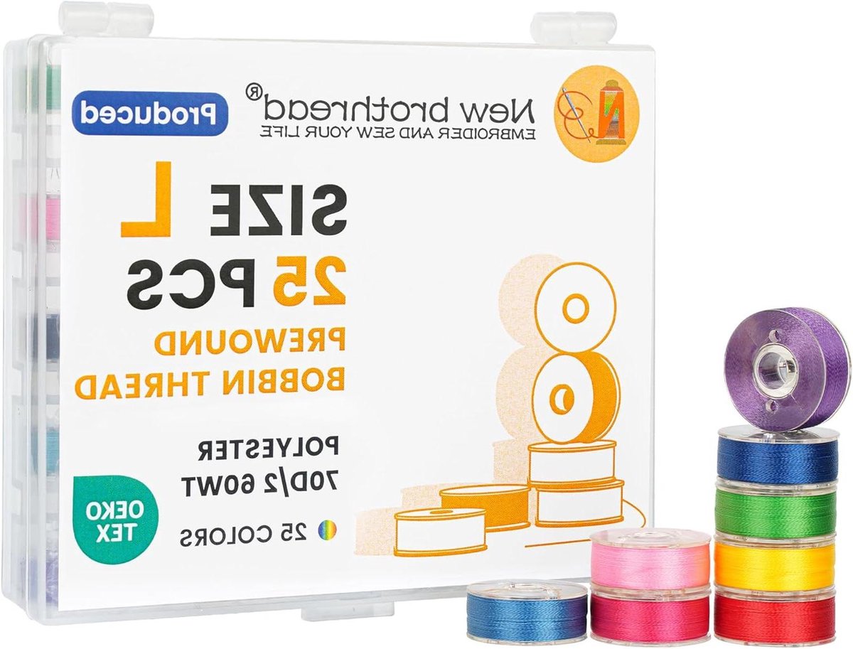 Voorgewonden Onderdraad - Spoeldraad Klossen - Borduren en Naaien - Kunststof Zijkanten - 25 Stuks - Diverse Kleuren