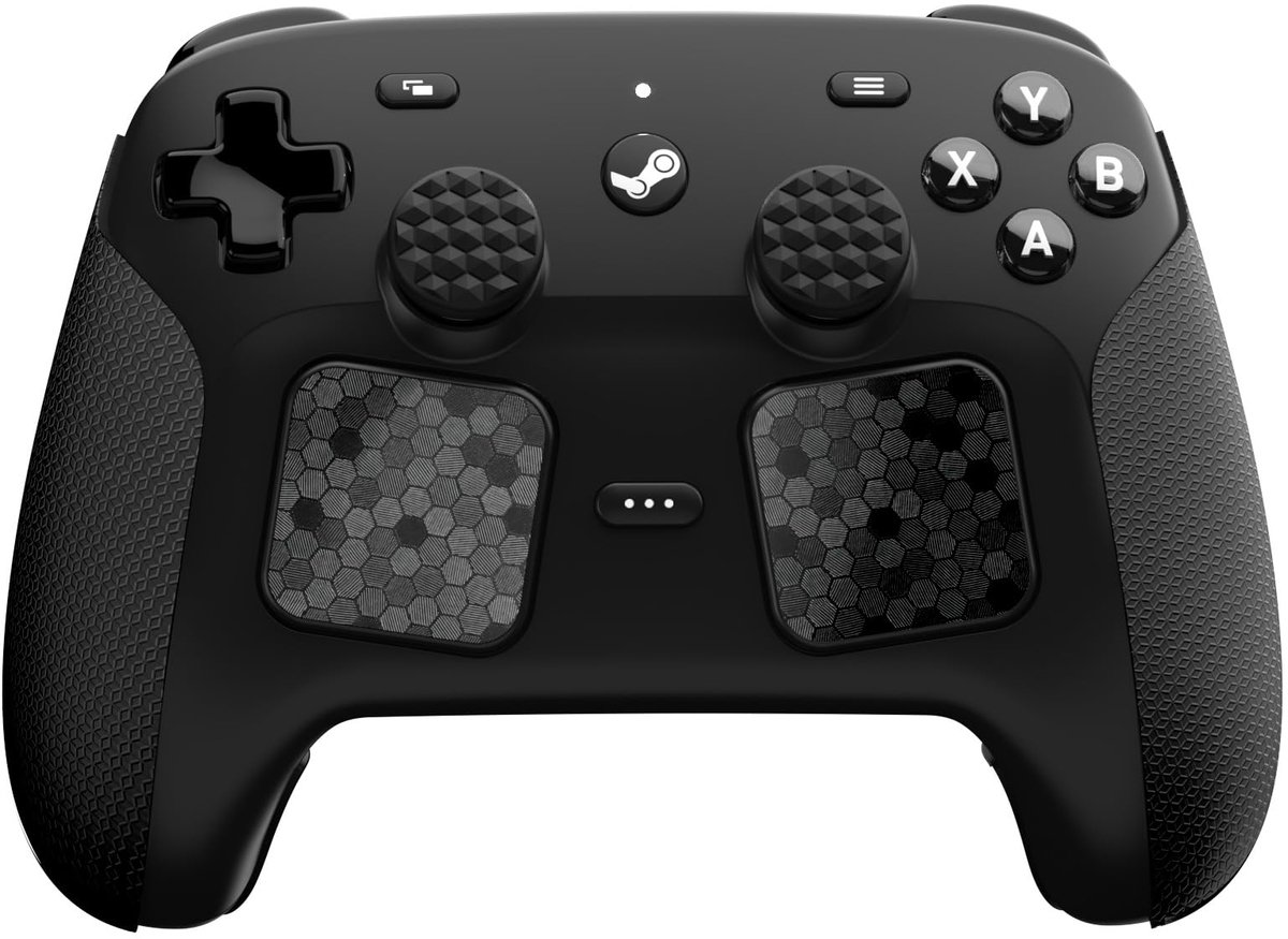 SnelShoppen - Grip Stickers voor Steam Controller 2 - Zwart - Antislip, Verbeterde Grip, Perfect voor Gamers - Set van 8