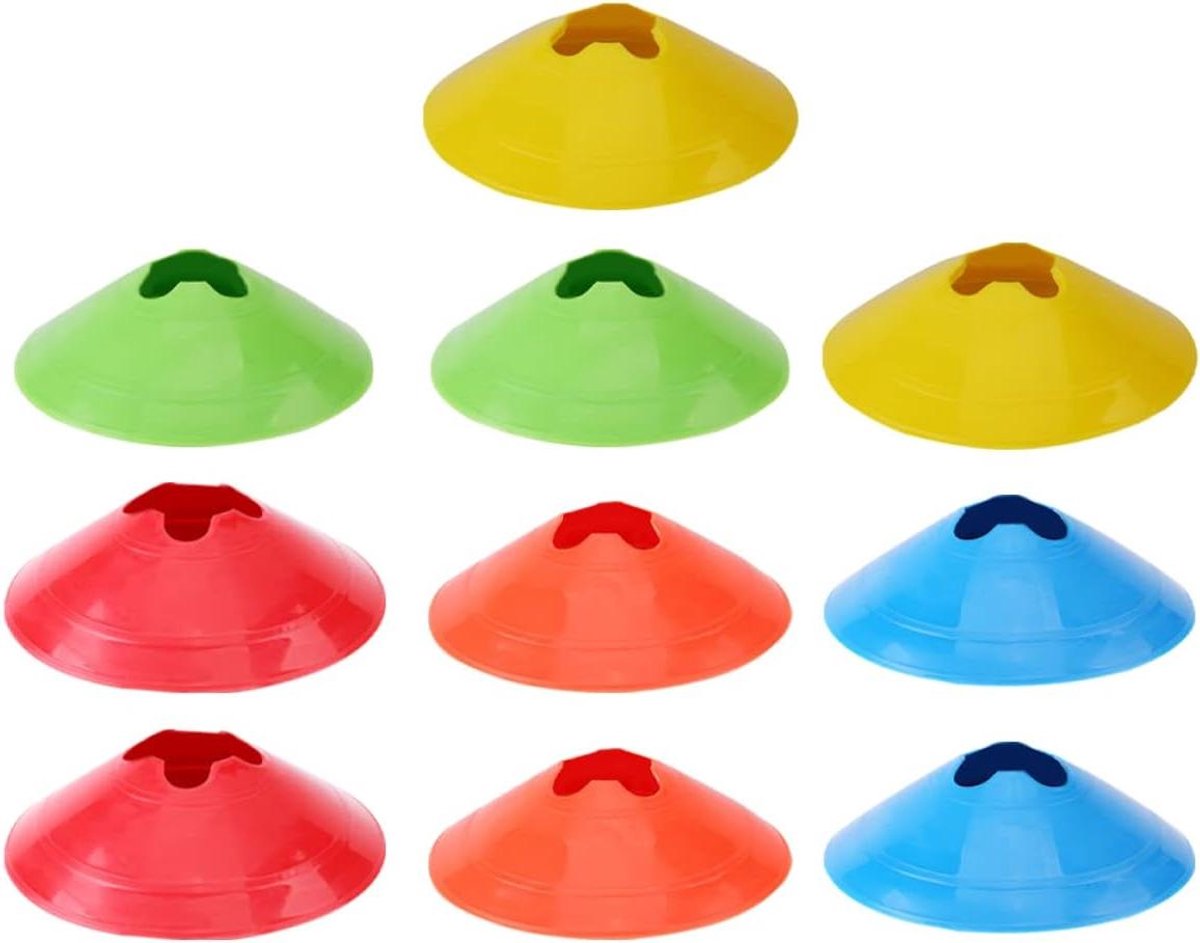 Voetbal Trainingsborden - Markeringsborden Veld - Sporttraining Organiseren - Felgekleurde PE Materiaal - 19x19x5CM - Diverse Kleuren