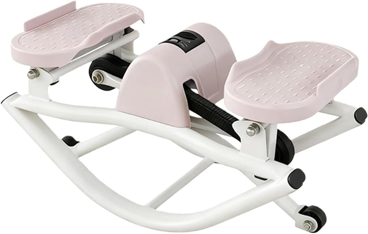 Draagbare Stepper Trainer - Fitness Stepper Machine - Thuis Fitness - Stille Hydraulische Technologie - 68 kg - Roze