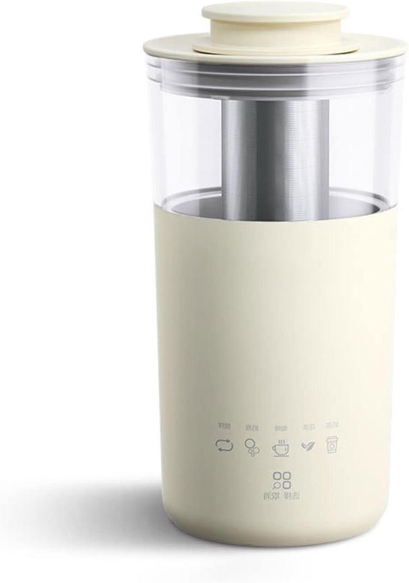 Draagbare Koffiemachine - Elektrische Koffiezetapparaat - Koffie Onderweg - Automatische Melkopschuimer - 300ml - Wit
