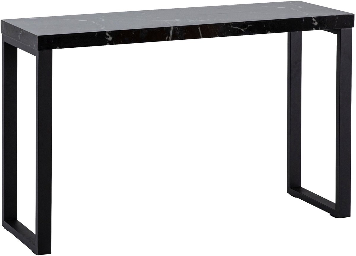 Sidetable zwart marmerlook 120 cm