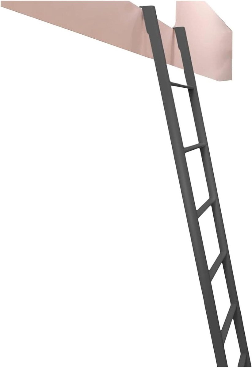 Stapelbedladder - Ladder camper opstapje - Veilig klimmen - Bredere treden - 4-7 treden - Zwart
