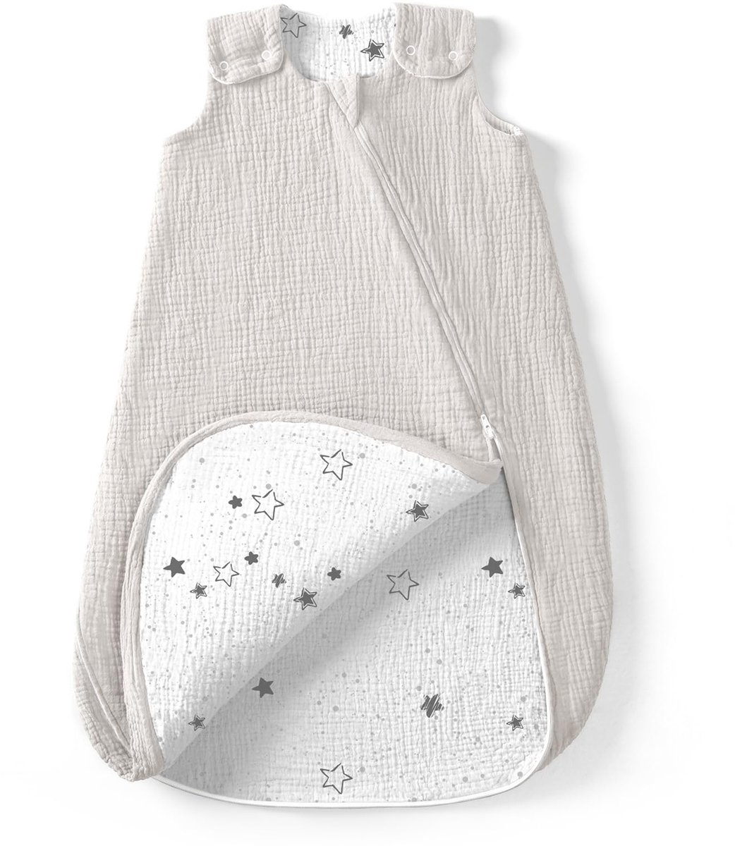 SnelShoppen - Babyslaapzak 90 cm voor 15-24 maanden - Katoenen Mousseline Slaapzak voor Jongens en Meisjes - Ideaal voor het Hele Jaar, Kinderslaapkam