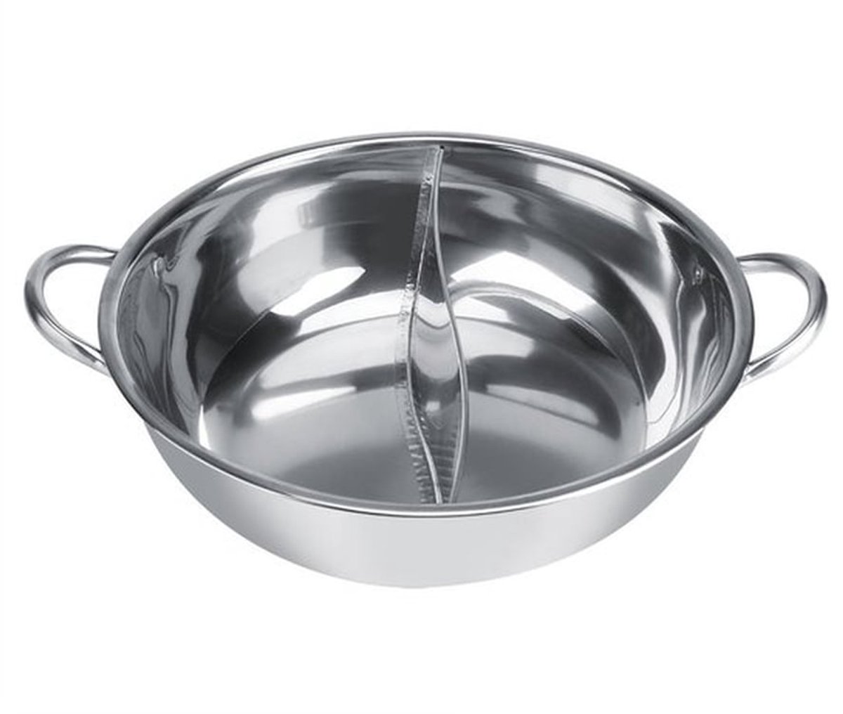 Shopcentral - Chinese Hot Pot - Shabu-Shabu - Twee Kamer Pot - 30cm