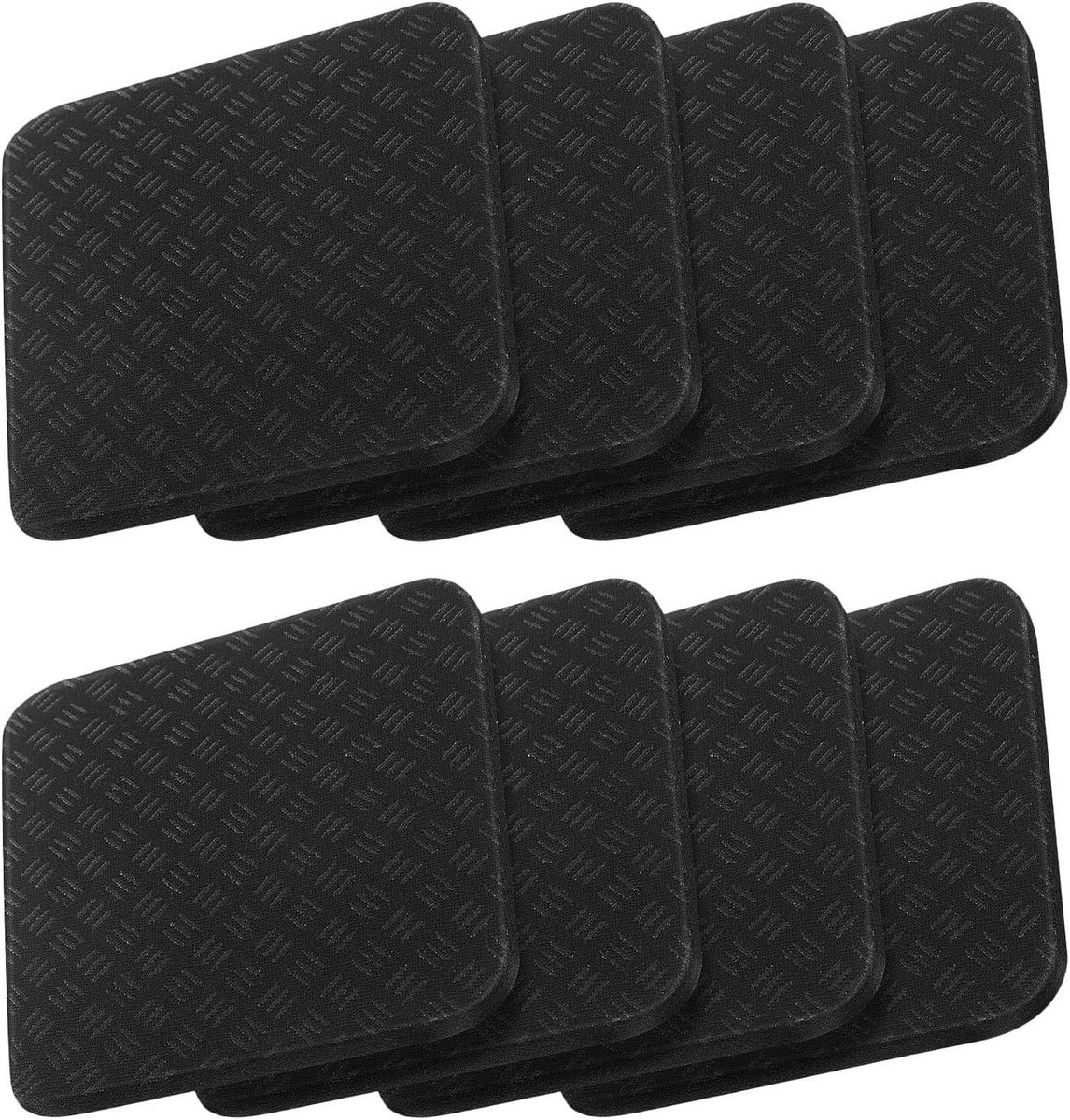 Loopbandmatten - Fitnessmat Trillingsdempend - Bescherming Vloer - Antislip Textuur - 10x10x0.5 cm - Zwart