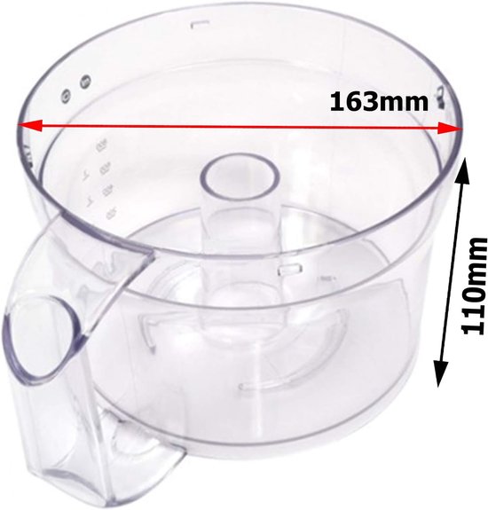 Kenwood Kom - Reserve kom - Keukenmachine Onderdeel - Origineel Kenwood - 22 x 19 x 13 cm - Transparant van Kenwood — afbeelding 3