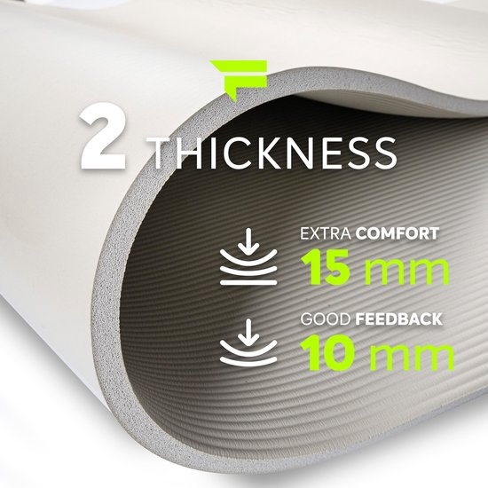 SnelShoppen - Dikke Grote Yogamat 190x100cm, Antislip NBR-schuim, Duurzaam Synthetisch Rubber voor Pilates, Gymnastiek, Fitness en Ontspanning, Geschi van Snelshoppen — afbeelding 3