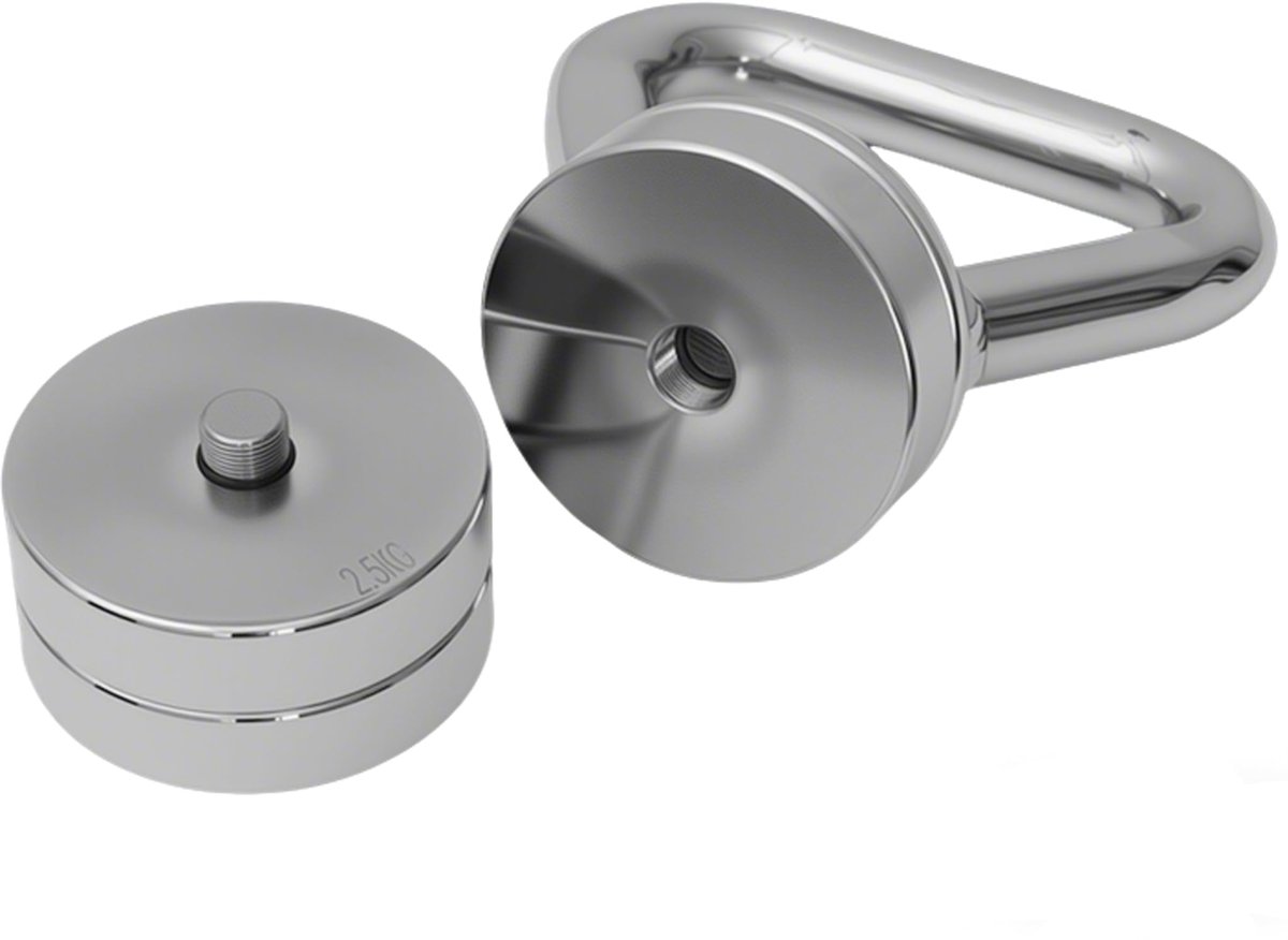 SnelShoppen - 4-in-1 Kettlebell-set - Verstelbare Stalen Kettlebell - Gewichtsbereik 3/5/8/10 kg - Kogelhalter voor Thuis en Sportschool - Kettleball