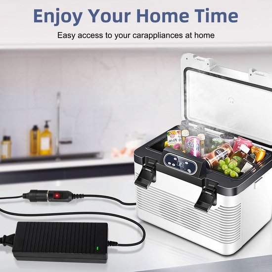 SnelShoppen - Spanningsomvormer 230 V naar 12 V, Auto-Netadapter 10 A 120 W, Adapter Sigarettenaansteker Stopcontact voor Koelbox, Compressor en Autos van Snelshoppen — afbeelding 5