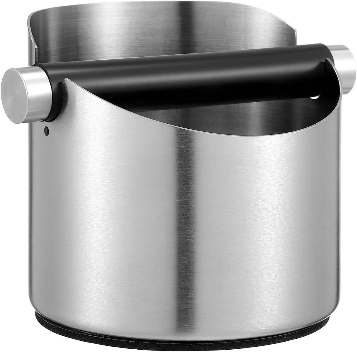 Koffiedikbak Roestvrij Staal - Koffieklopschotel Klopdoos - Espresso Bereiden - Eenvoudig te Legen - 14x11x11 cm - Zilver