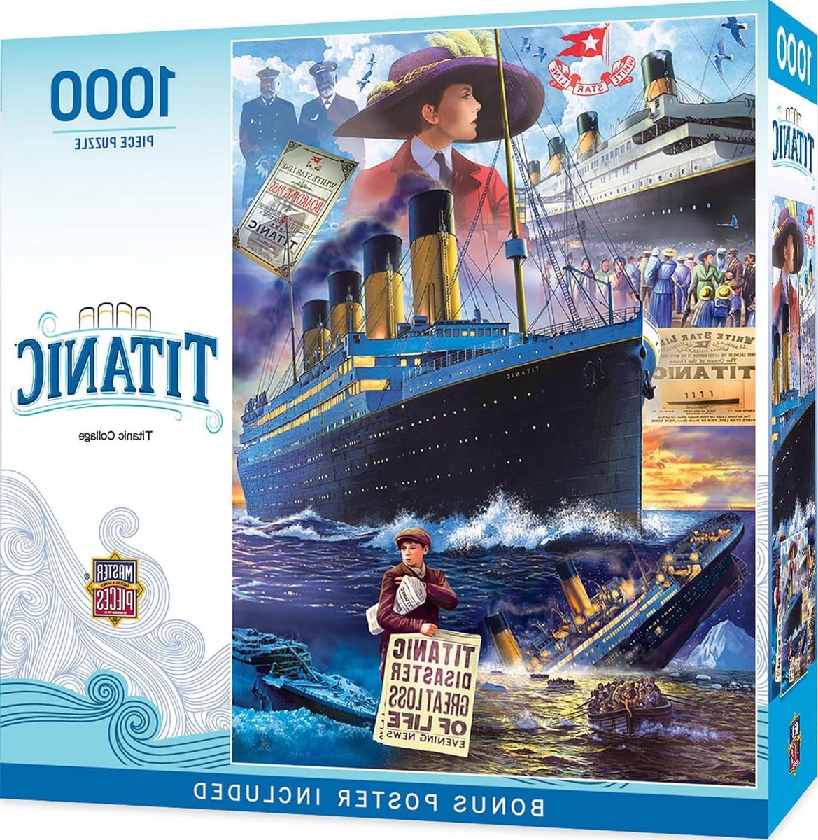 Legpuzzel - Collage Puzzel - Ontspanning Thuis - Willekeurig Patroon - 1000 Stukjes - Titanic