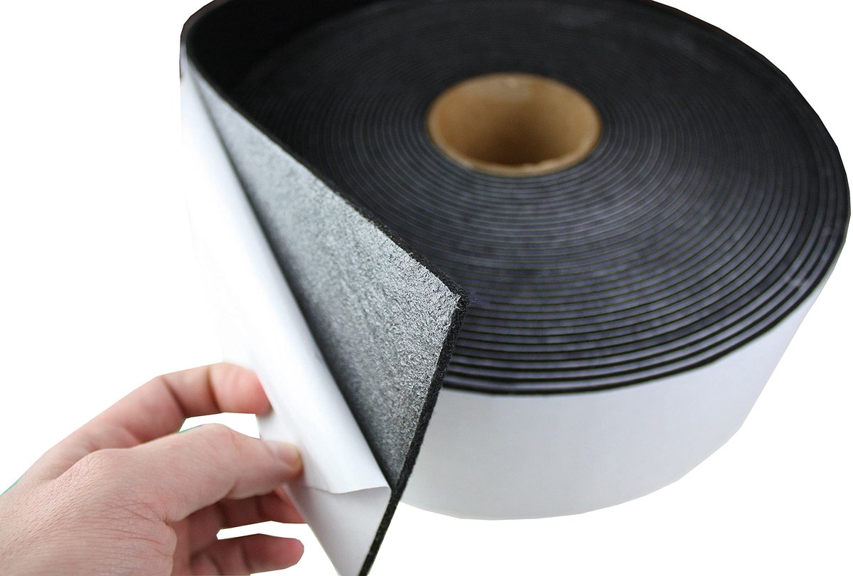 Dailygoods- Viltband Zelfklevend 80 mm Breed - Viltglijderrol - Klapperbescherming - Afdichtingstape - Isolatie - 3 mm Dikte - Afdichtband