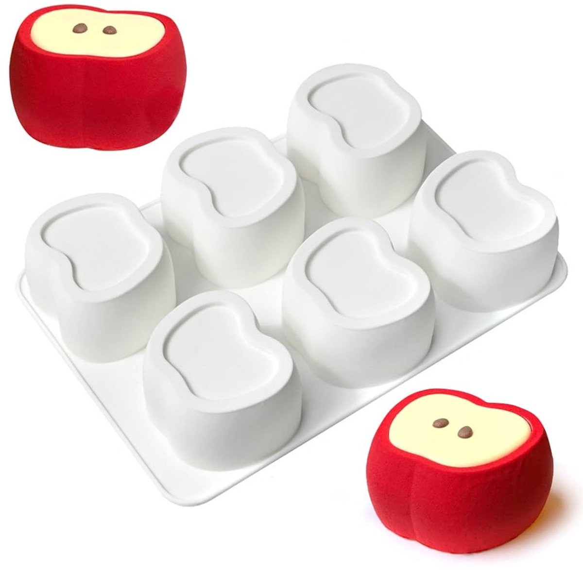 Dailygoods - Siliconen Bakvorm - Appelvorm voor Kerstbakken