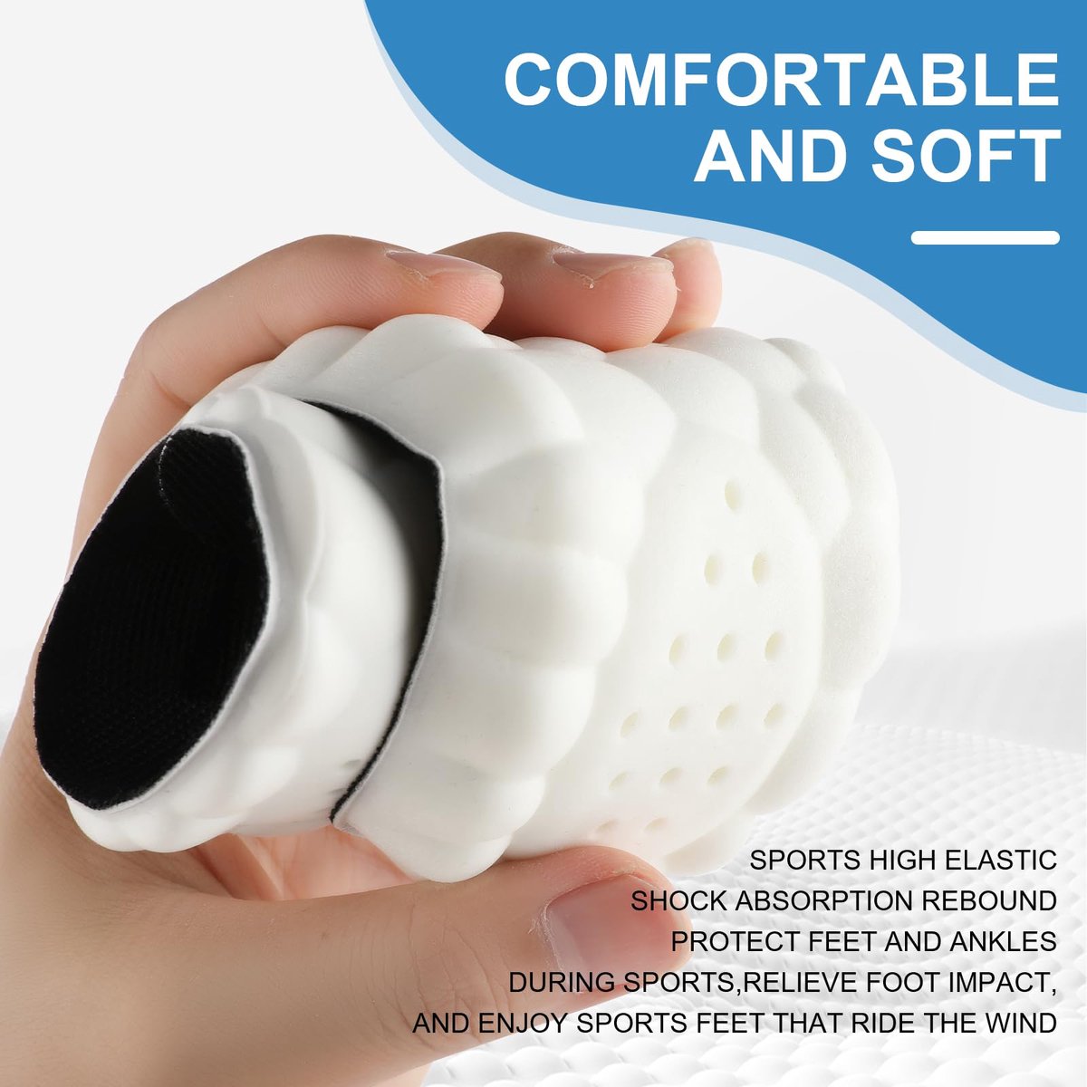 Dailygoods - Memory Foam Inlegzolen - 4D Shock Absorberende Sportzolen voor Langdurig Staan