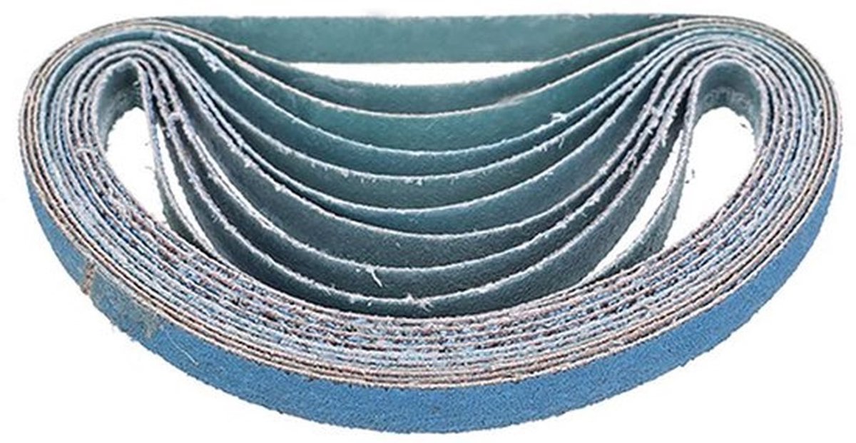 - Schuurbanden - Schuurmiddelen - Hoge verwijderingsnelheid - Blauw - Voor metaalbewerking - 10 stuks - Geschikt voor alle metalen