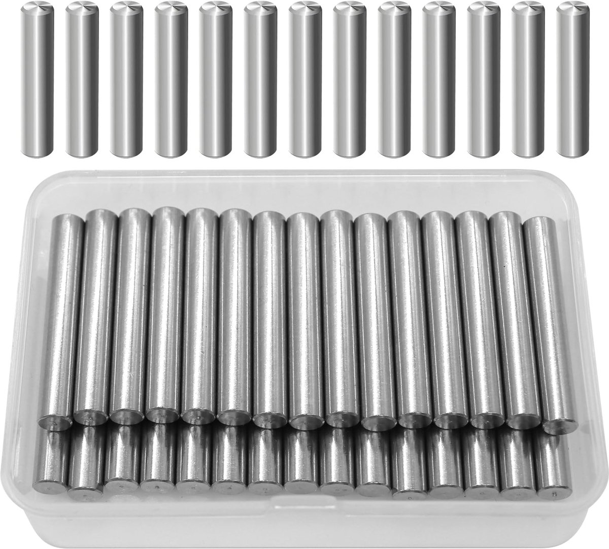 Dailygoods - 30pcs Rvs Centering Pins 6x40mm - Precisie Positioneringspennen voor Houtbewerking