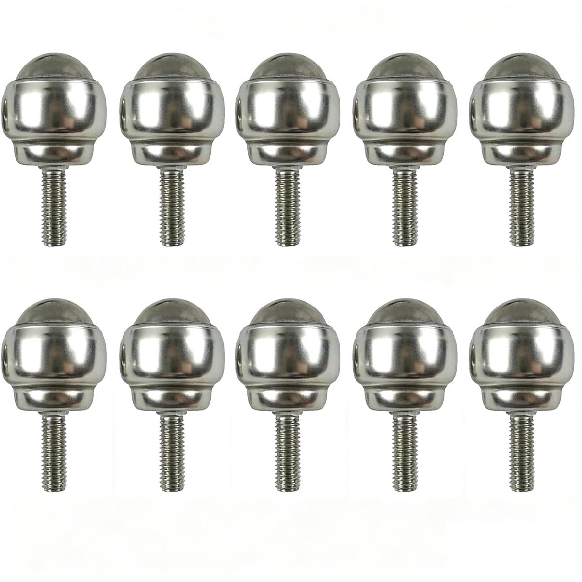 Dailygoods - 10 Stuks Swivel Ball Wheels - Carbon Stalen Zwenkwielen voor Meubilair