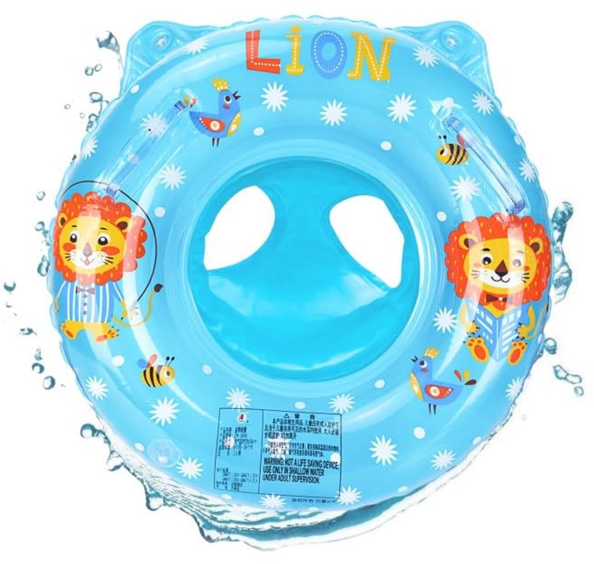 Dailygoods- Babyzwemring Opblaasbaar - Zwemhulp - Zwemband - Zwemzitje - Babyzwemring 0-3 jaar - Binnendiameter 22,5 cm