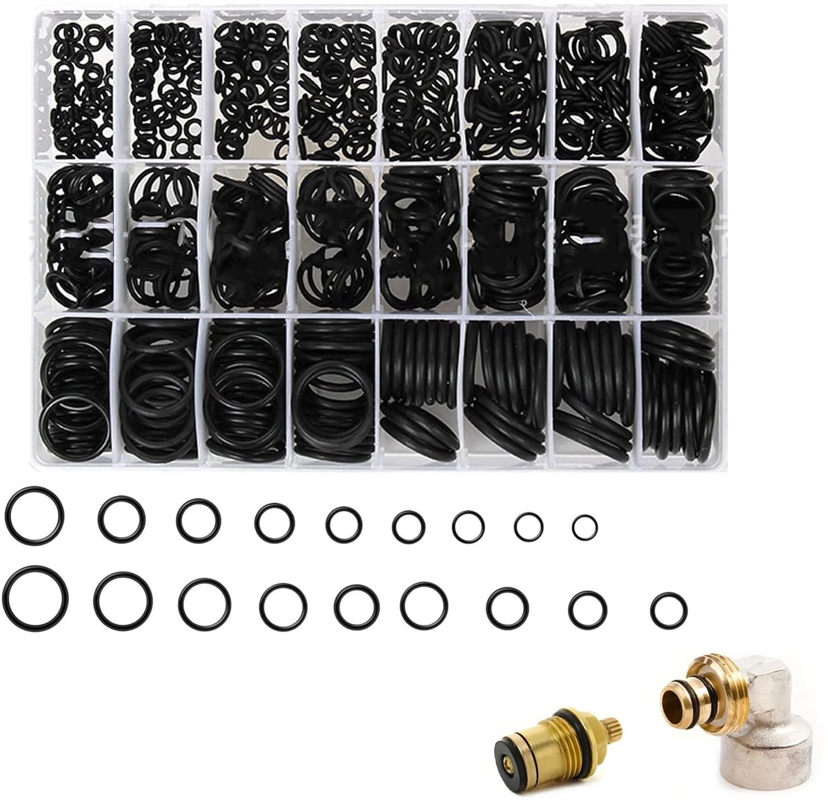 Dailygoods - 800 Stuks Rubberen O-ringen - Hydraulische Afdichtingen en Autoreparatie