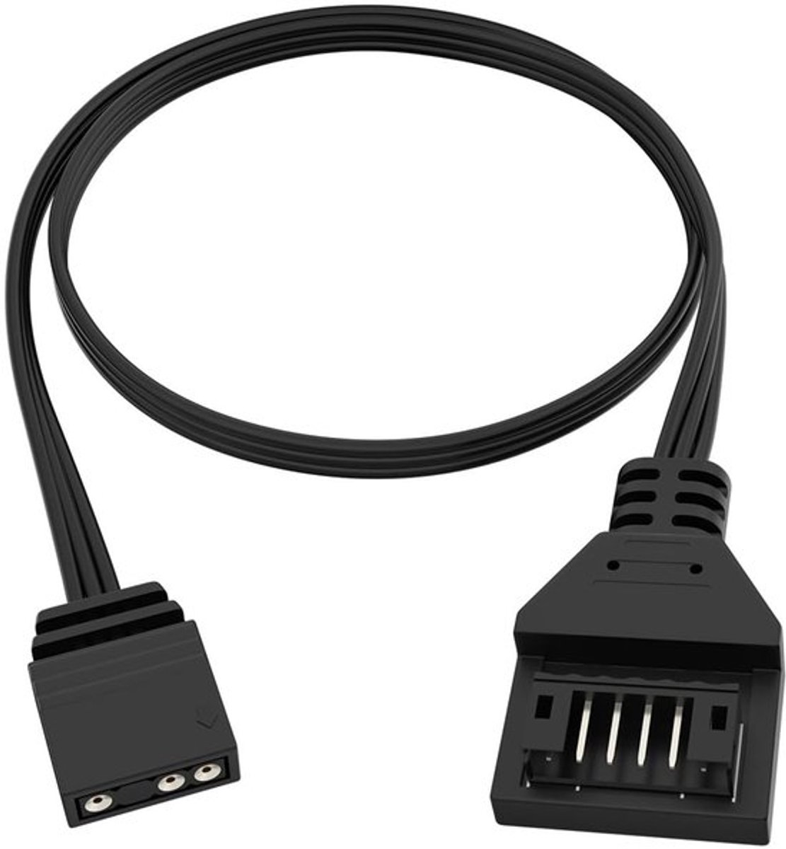 - ARGB Kabel - 5V 3 Pin naar 6 Pin Adapter - Neon Filament - RGB Verlichting - Hoogwaardige Kwaliteit - Geschikt voor PC - Kleur: Zwar