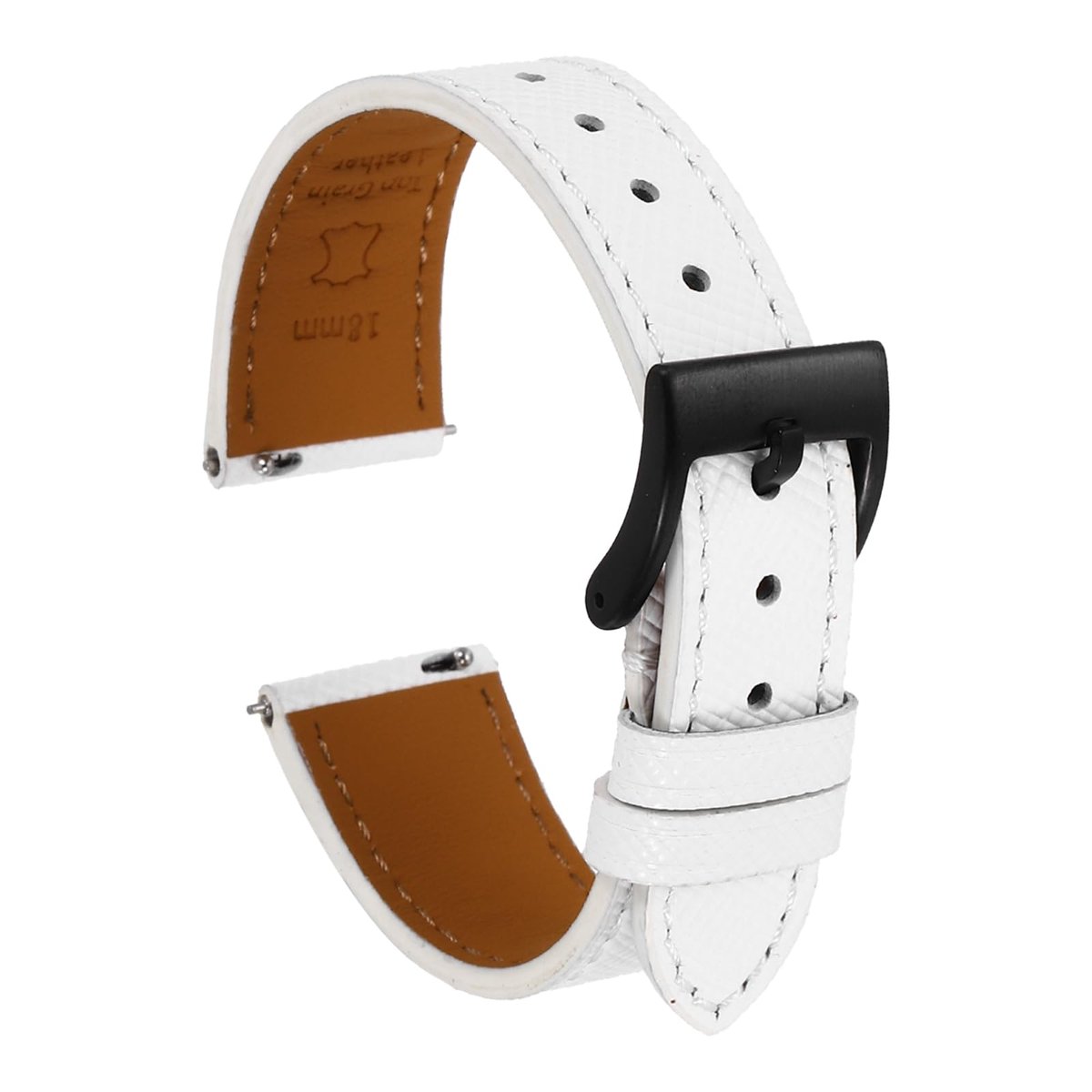 Dailygoods - Echte Leren Horlogeband 19mm - Snelle Bevestiging met Gesp