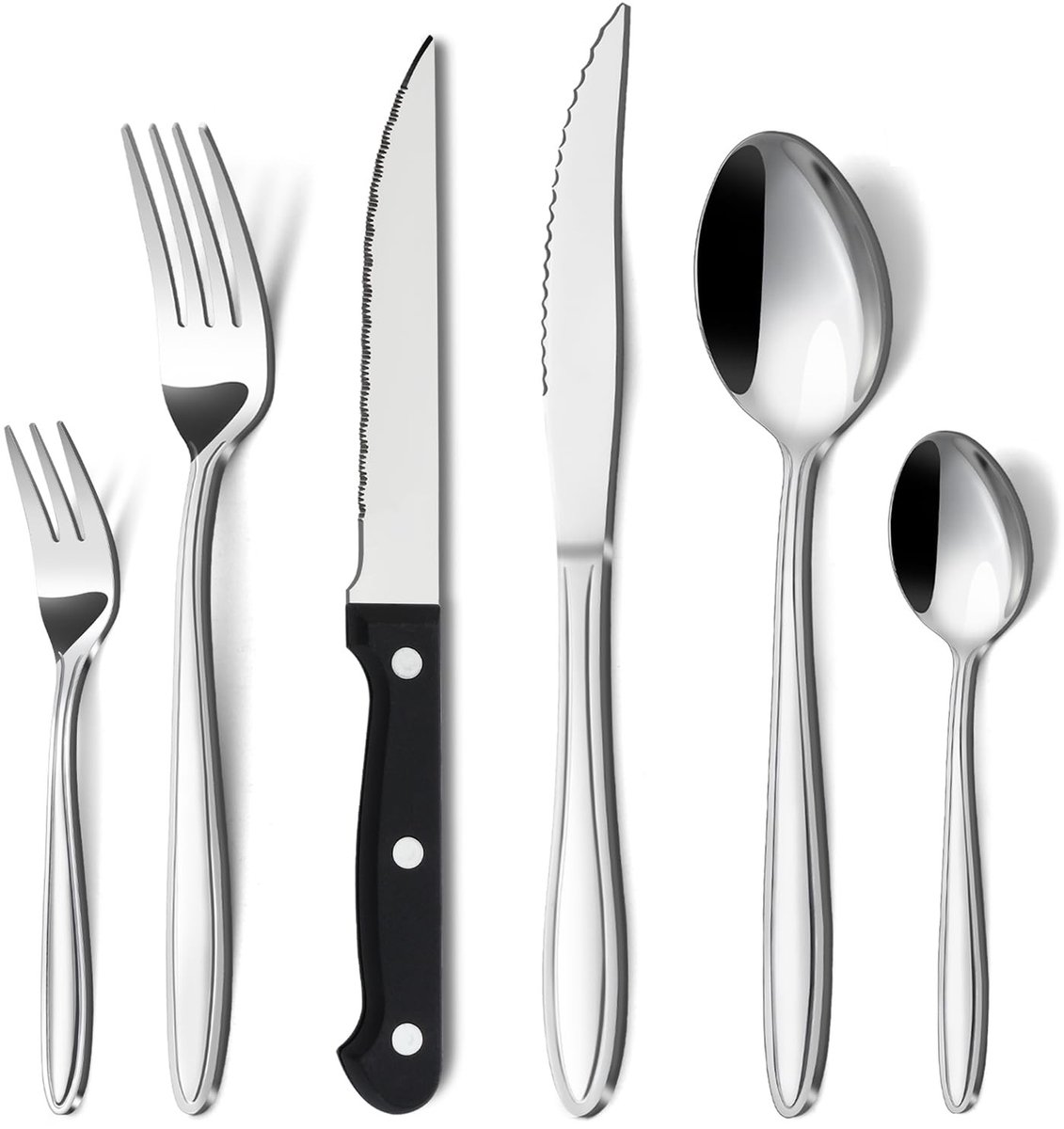 Dailygoods - Bestekset 36 Delen met Steakmes - Premium voor 6 Personen