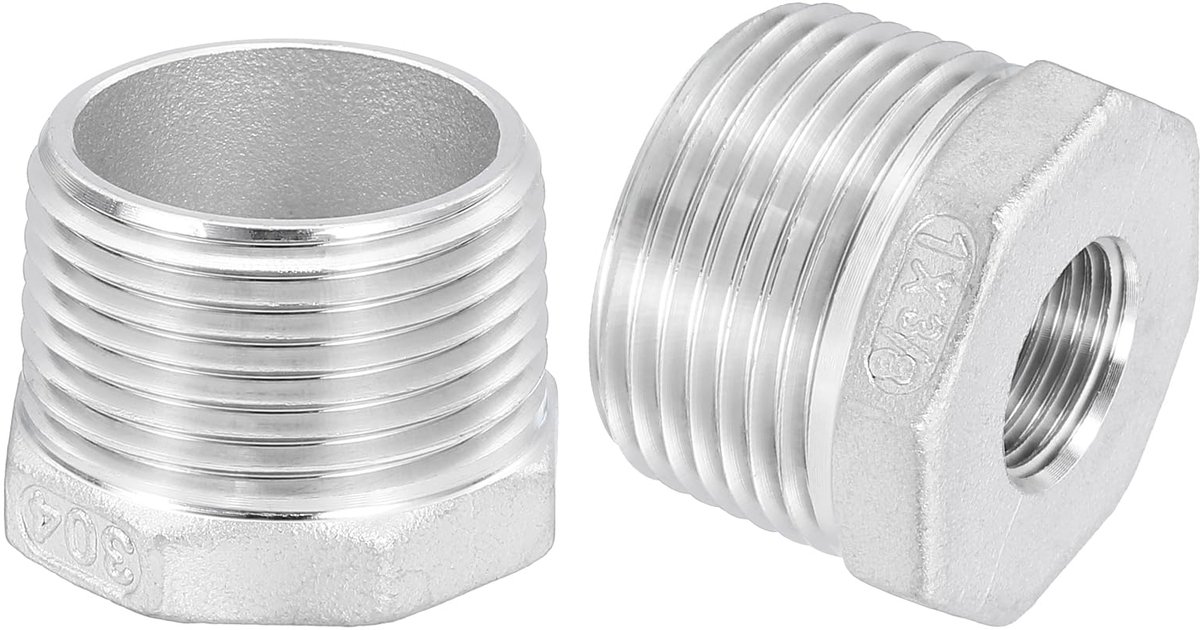 Dailygoods - 2 Stuks Reducers - 1 Inch naar 3/8 Inch Industrieel Adapter