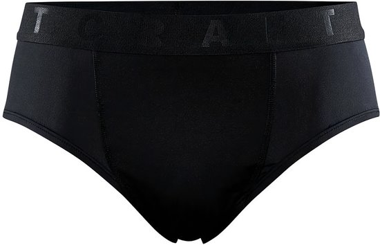 Zwarte herenslip met logoband.