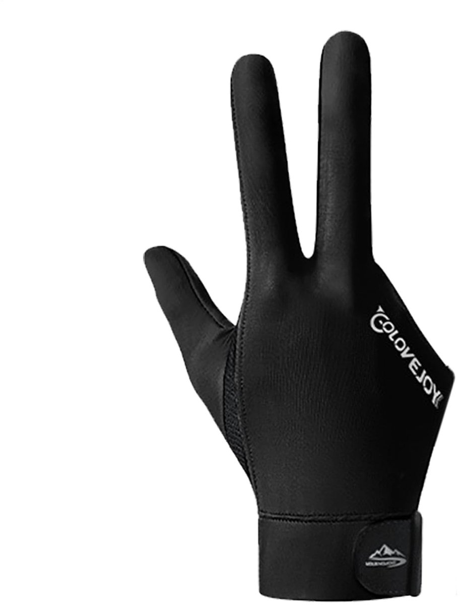 Dailygoods- Pooltafelhandschoenen met 3 Vingers - Draagbare Handschoen - Linkshandige/Rechthandige - Versterkte Pols - Flexibiliteit - Professioneel Materiaal - Biljarthandschoenen