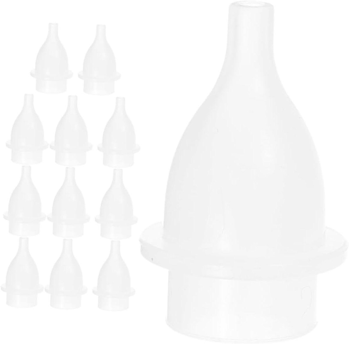 Neusreiniger Vervangingsset - Neuszuiger Tips - Baby Verzorging - Handmatige Zuigkracht Controle - 12 Stuks - Transparant