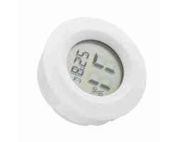 Reptielen Hygrometer Thermometer - Temperatuur Vochtigheidsmeter - Terrarium Klimaatbeheer - Nauwkeurige Snelle Metingen - 45 mm Diameter - Wit