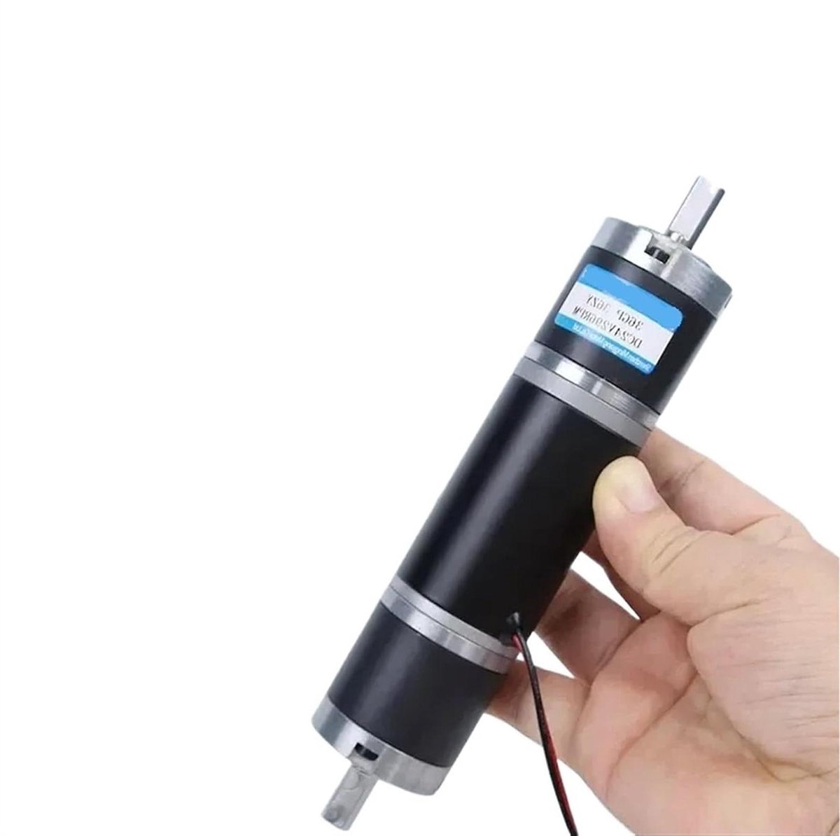 Gelijkstroommotor - Micromotor Planetenschakeling - Krachtoverbrenging - Hoog koppel laag toerental - 200 kg.cm - Zilver