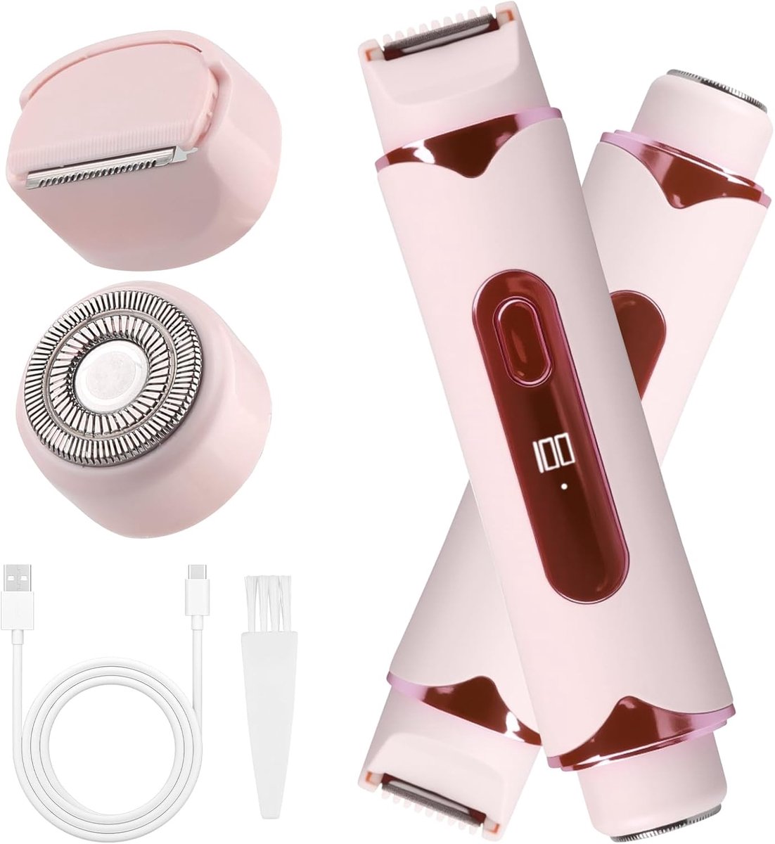 Elektrische Ontharingsapparaat - Epilator Vrouwen - Gladde Huid - Dubbele Kop Systeem - 19.6 x 7.5 cm