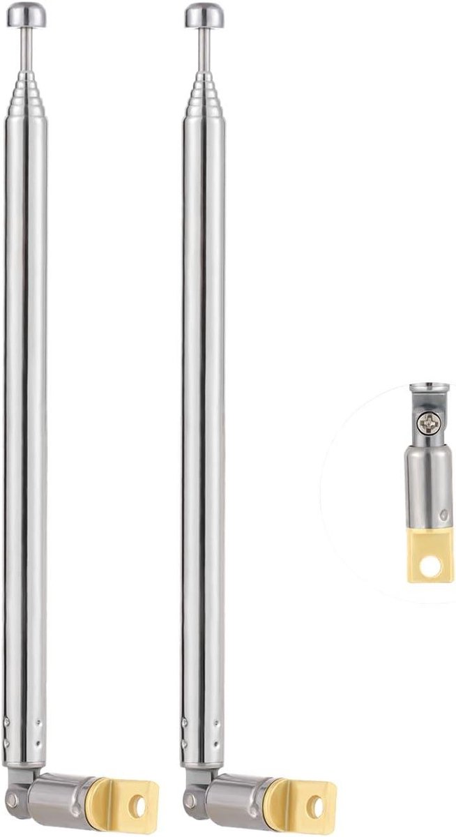 Telescopische Antenne - Radio Antenne - Radio Ontvangst - 7 Secties Uitschuifbaar - 57.8 cm - Zilver